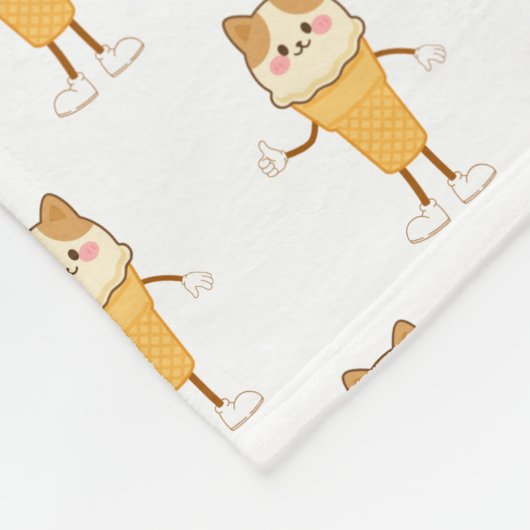 Eistüte Fleecedecke (Ecke)