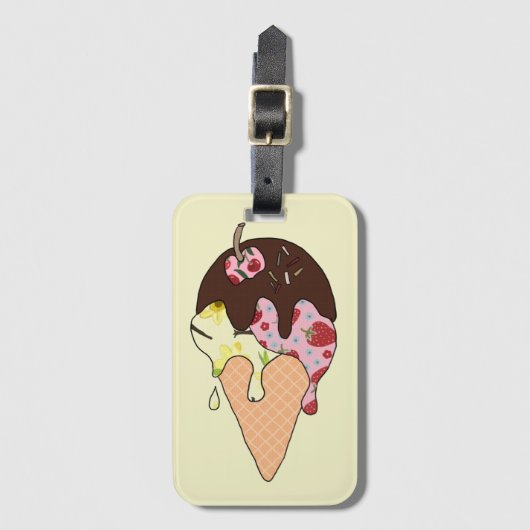 Eistüte Gepäckanhänger (Vorderseite Vertikal)