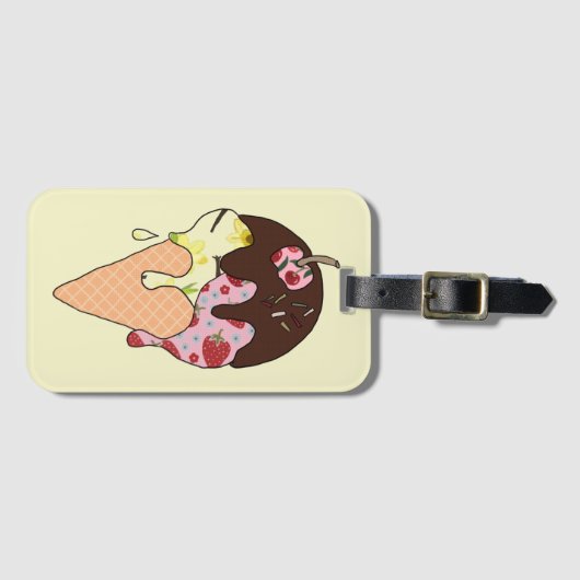 Eistüte Gepäckanhänger (Vorderseite (Horizontal))