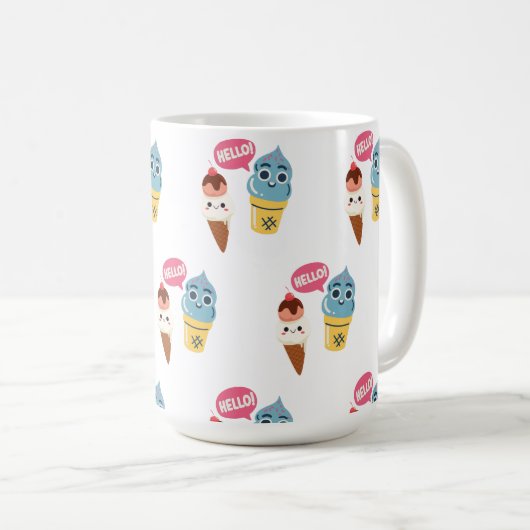 Eistüte Kaffeetasse (VorderseiteRechts)