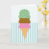 Eistüte-Karte Karte (Gelbe Blume)