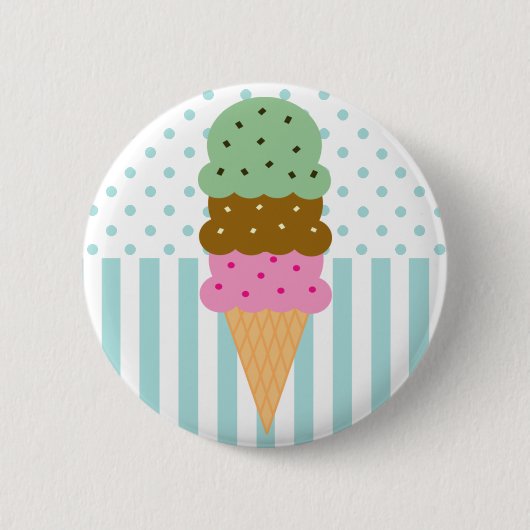 Eistüte-Knopf Button (Vorderseite)