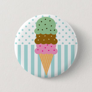 Eistüte-Knopf Button