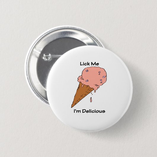 Eistüte - lecken Sie mich Button (Vorne & Hinten)