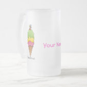 Eistüte Mattglas Bierglas (Vorderseite Links)