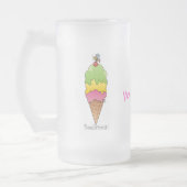 Eistüte Mattglas Bierglas (Links)