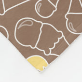 Eistüte-Muster auf Brown Fleecedecke (Ecke)