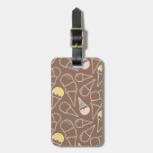 Eistüte-Muster auf Brown Gepäckanhänger (Vorderseite vertikal)