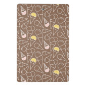 Eistüte-Muster auf Brown Mini Klemmbrett (Rückseite)