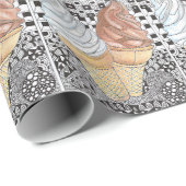 Eistüte-Packpapier Geschenkpapier (Rolleneckpunkt)