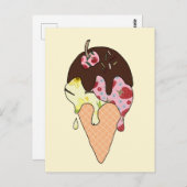 Eistüte Postkarte (Vorne/Hinten)