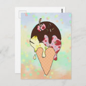 Eistüte Postkarte (Vorne/Hinten)