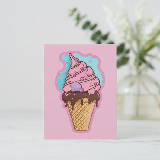 Eistüte Postkarte (Stehend Vorderseite)