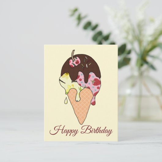 Eistüte Postkarte (Stehend Vorderseite)