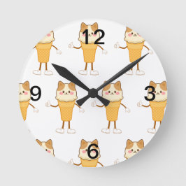 Eistüte Runde Wanduhr