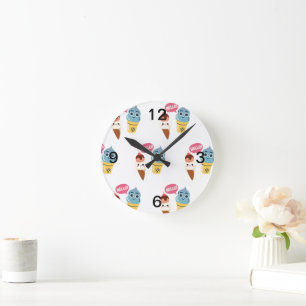 Eistüte Runde Wanduhr