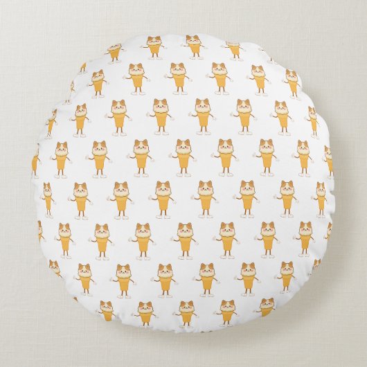 Eistüte Rundes Kissen (Vorderseite)