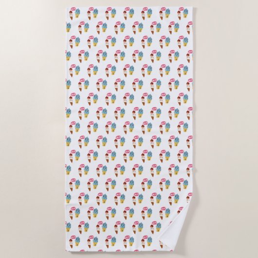 Eistüte Strandtuch (Vorderseite)