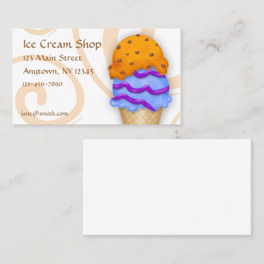 Eistüte Visitenkarte (Vorne/Hinten)