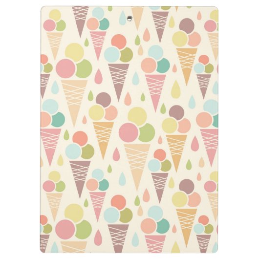 Eistütemuster Klemmbrett (Rückseite)