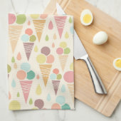 Eistütemuster Küchentuch (Viertel Falte)