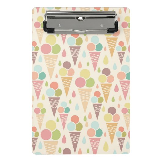 Eistütemuster Mini Klemmbrett (Vorderseite)