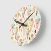 Eistütemuster Runde Wanduhr (Winkel)