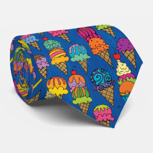 Eistüten auf Blau Krawatte