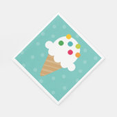 Eistüten-Geburtstagsfeier Servietten (Ecke)