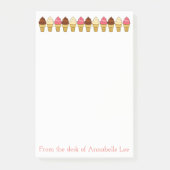 Eistüten Post-it Klebezettel (Vorderseite)