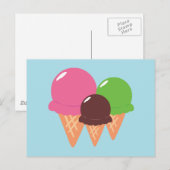Eistüten Postkarte (Vorne/Hinten)