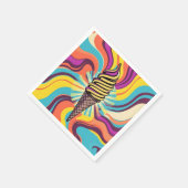 Eistüten-Psychedelic-Pop-Art Serviette (Ecke)