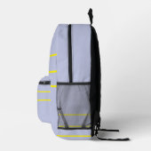 Eisviolett  Gelb  Bedruckter Rucksack (Rechts)