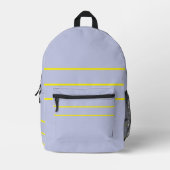 Eisviolett  Gelb  Bedruckter Rucksack (Vorderseite)