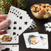 Eisvogel auf einem Ast sitzend Spielkarten (In Situ)