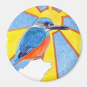 Eisvogel (blauer Vogel) Magnet
