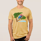 Eisvogel Block T-Shirt Tri-Blend Shirt (Vorderseite)
