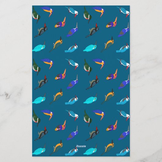 Eisvögel Briefpapier (Rückseite)