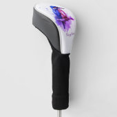 Eisvogel-Design – Elegantes Vogel-Leder Golf Headcover (angewinkelt)