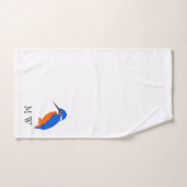 Eisvogel Design Monogramm Badhandtuch Set (Handtuch)