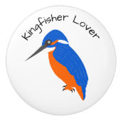 Eisvogel-Design personalisiert Keramikknauf (Vorderseite)