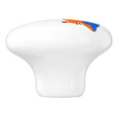 Eisvogel-Design personalisiert Keramikknauf (Seitenansicht)