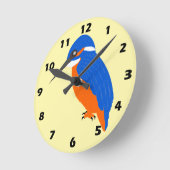 Eisvogel Design Runde Wanduhr (Winkel)