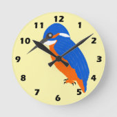 Eisvogel Design Runde Wanduhr (Vorderseite)