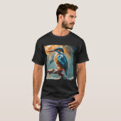 Eisvogel Digitale Kunst T-Shirt (Vorne ganz)
