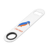 Eisvogel-Entwurf addieren gerade Namen Speedflaschenöffner (Rückseite Schrägansicht)