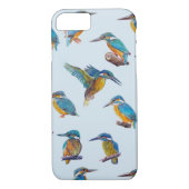 Eisvögel gemalt auf einem hellblauen Hintergrund Case-Mate iPhone Hülle (Rückseite)