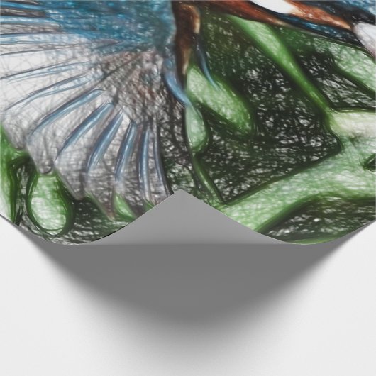 Eisvogel Geschenkpapier (Ecke)