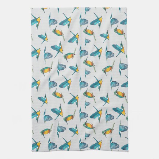 Eisvogel Geschirrtuch (Vertikal)