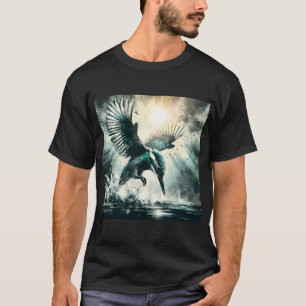 Eisvogel, KI-generierte Kunst T-Shirt